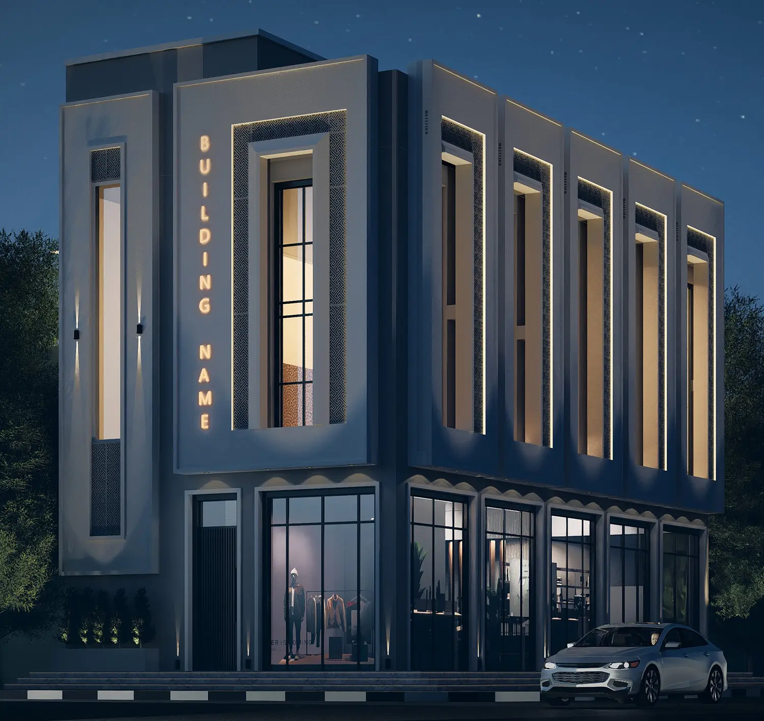 تصميم مبنى تجاري