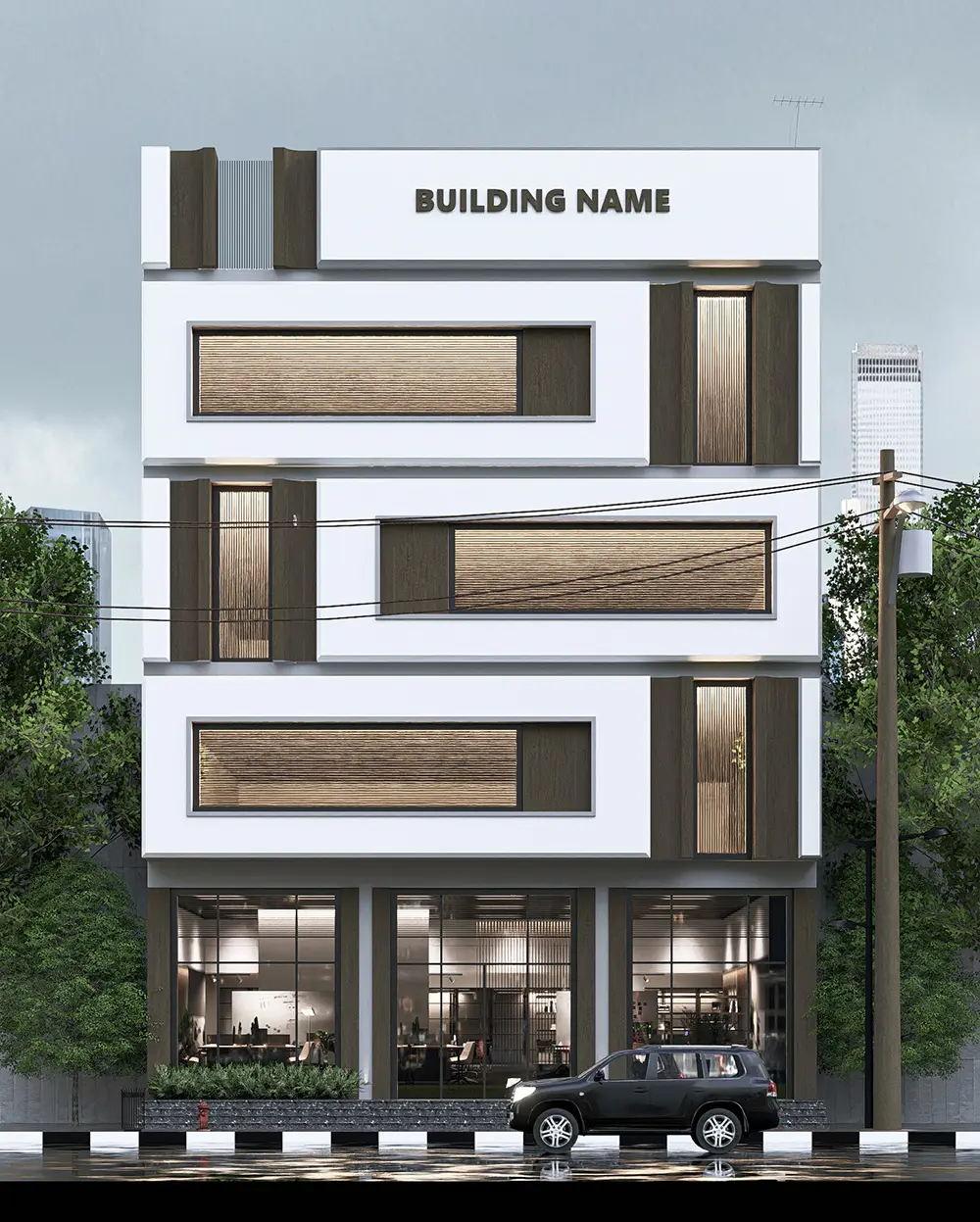 تصميم مبنى تجاري